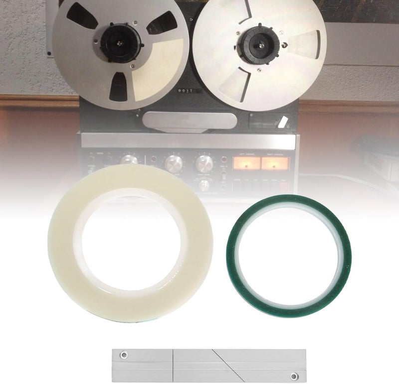 Zopsc 1/4 10inch Tape Splicing Set with Splicing Tape and Leader Tape, Reel to Reel 1/4 10inch Professional Tape Splicing Block. - Image 3